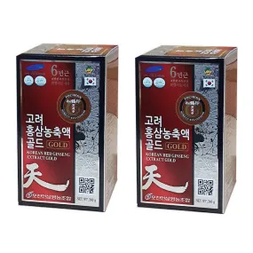 2 Bottles POCHEON Korean Red ginseng Extract Gold 240g Health supplements blood flow memory antioxidant immunity fatigue improvement Drink Study