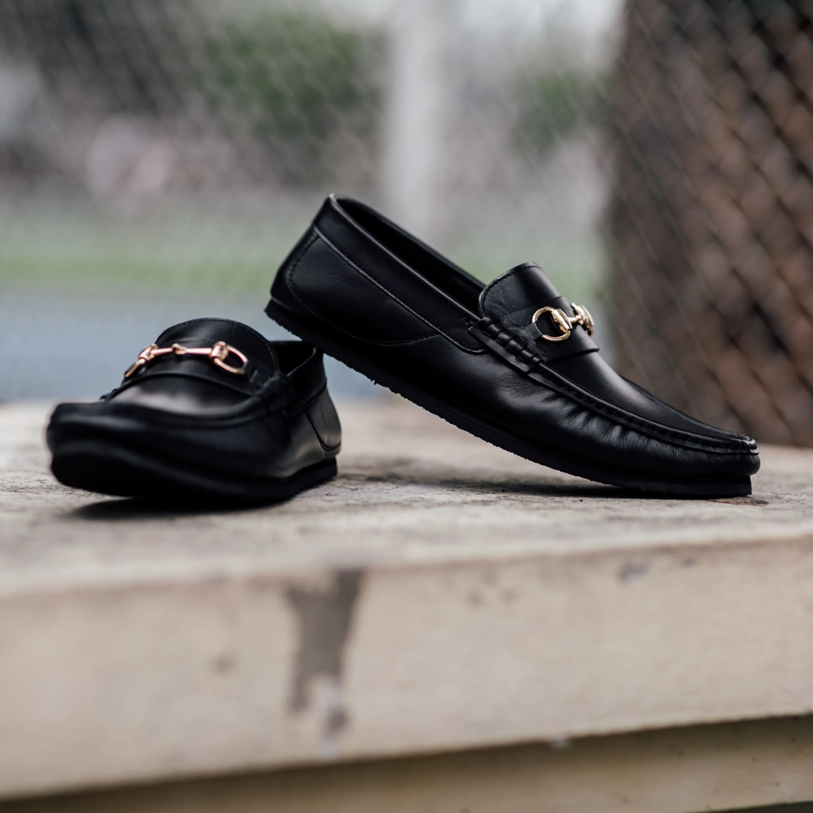 702-3 Arcobareno Classic Horsebit Loafer Matt Black