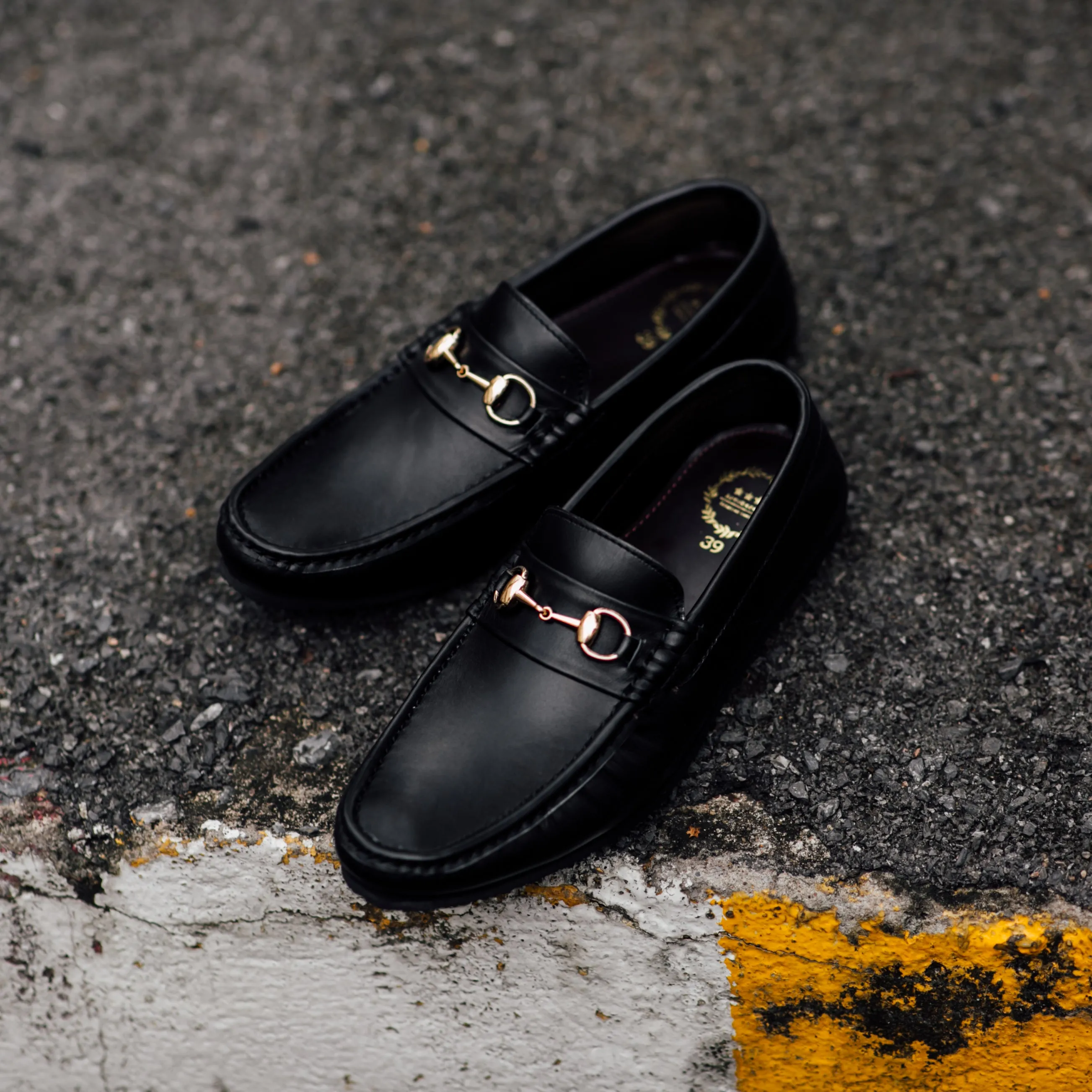 702-3 Arcobareno Classic Horsebit Loafer Matt Black