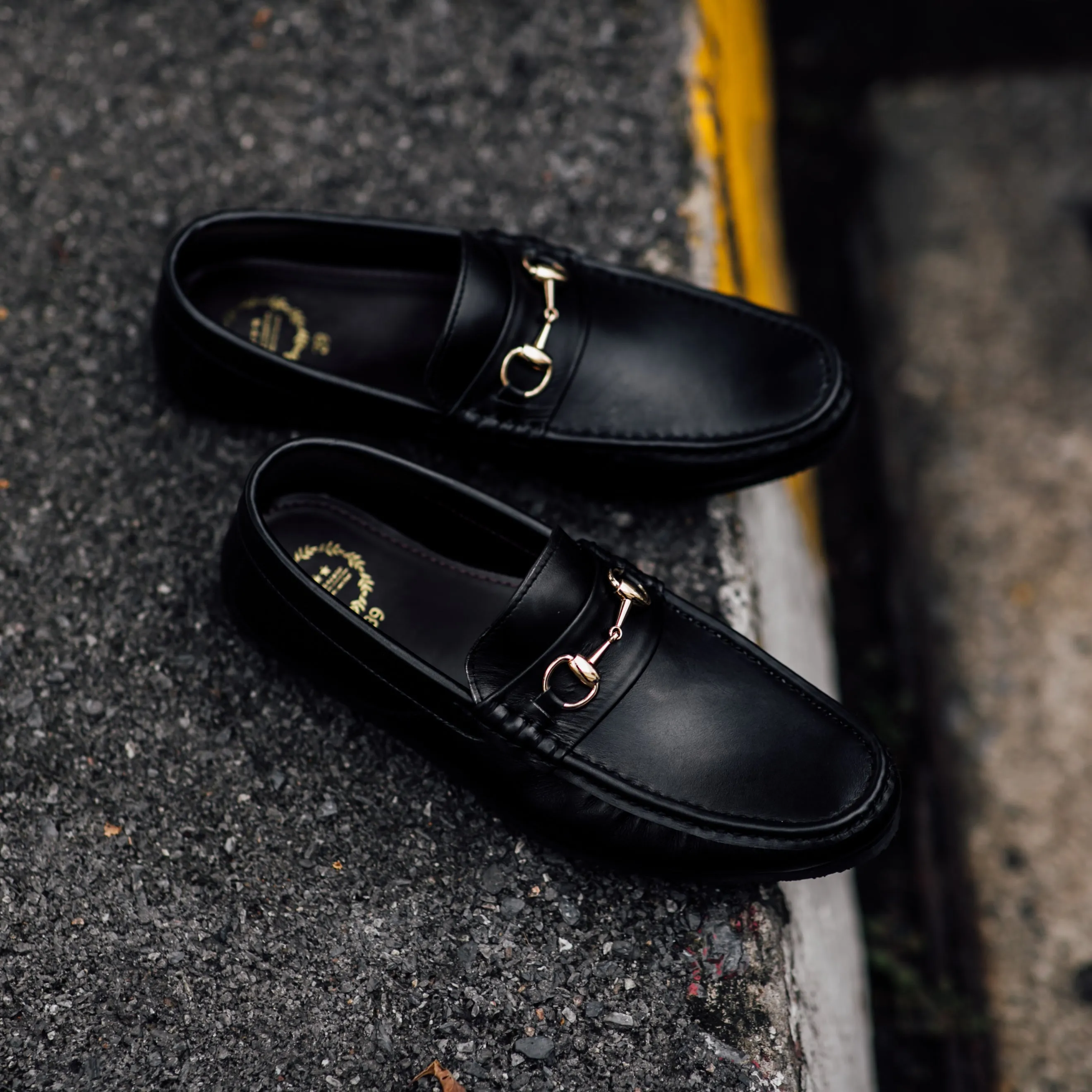 702-3 Arcobareno Classic Horsebit Loafer Matt Black