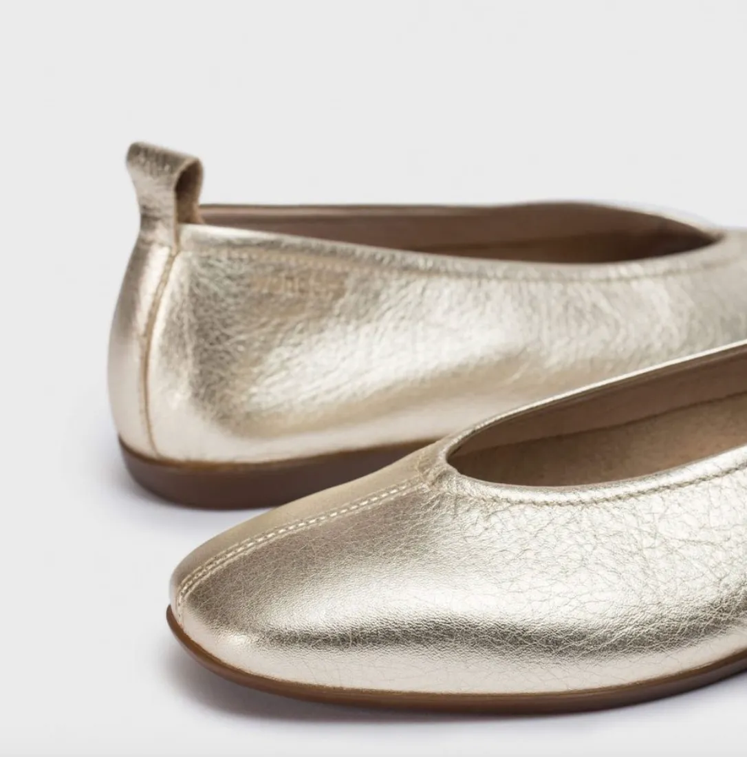 A8661 Gold Ballet Flat