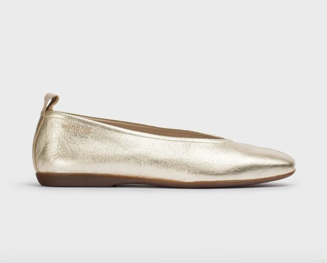 A8661 Gold Ballet Flat