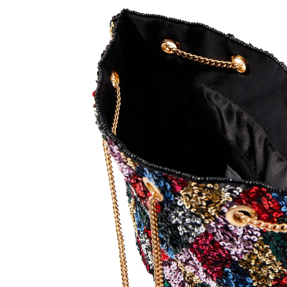 Accessorize London Women's Multi Harlequin Sequin Duffle Bag