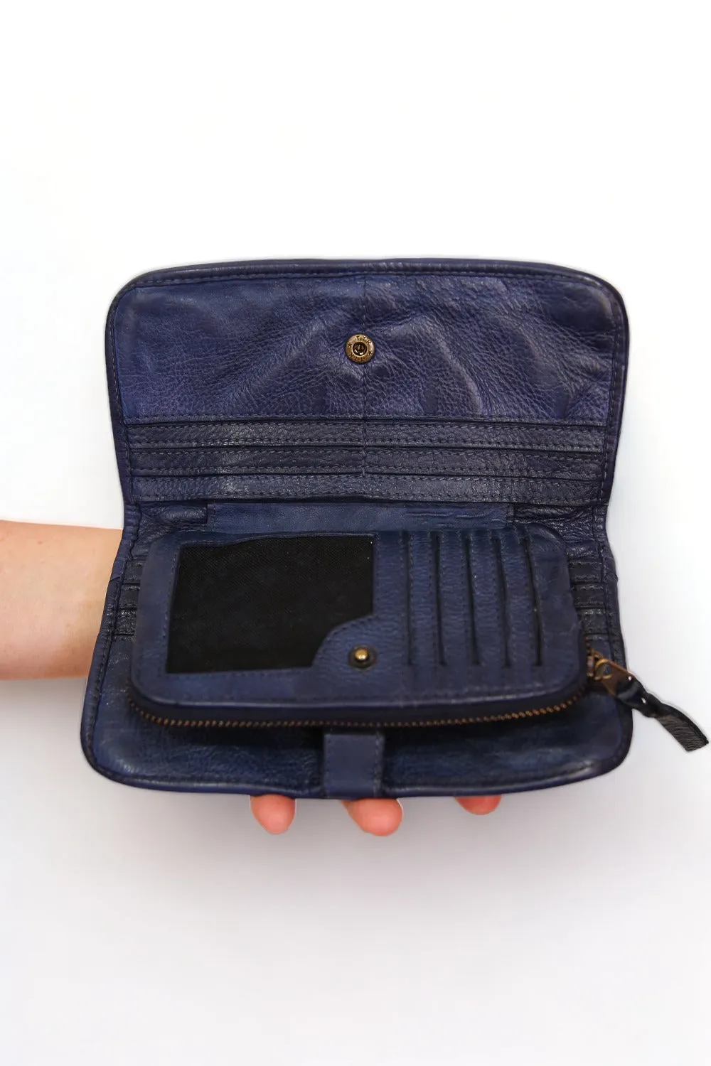 ART N' VINTAGE ASHER WALLET NAVY