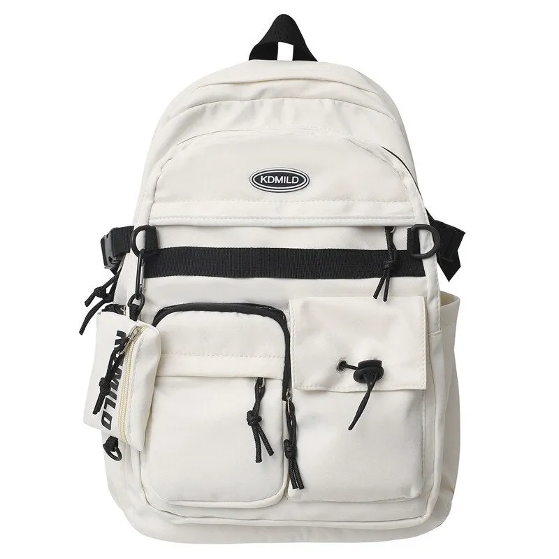 BACK TO SCHOOL   Fashion High School Mochila Women Waterproof Backpack Teenager Boys Girls Schoolbag Multiple Pockets Bookbag Rucksack