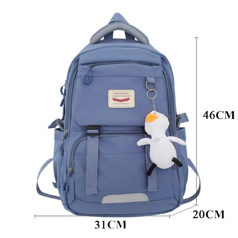 BACK TO SCHOOL    Fashion Lovers Rucksack High School Bookbag for Girls Boy Schoolbag Women Travel Bag Mochila Men Laptop Backpack Black