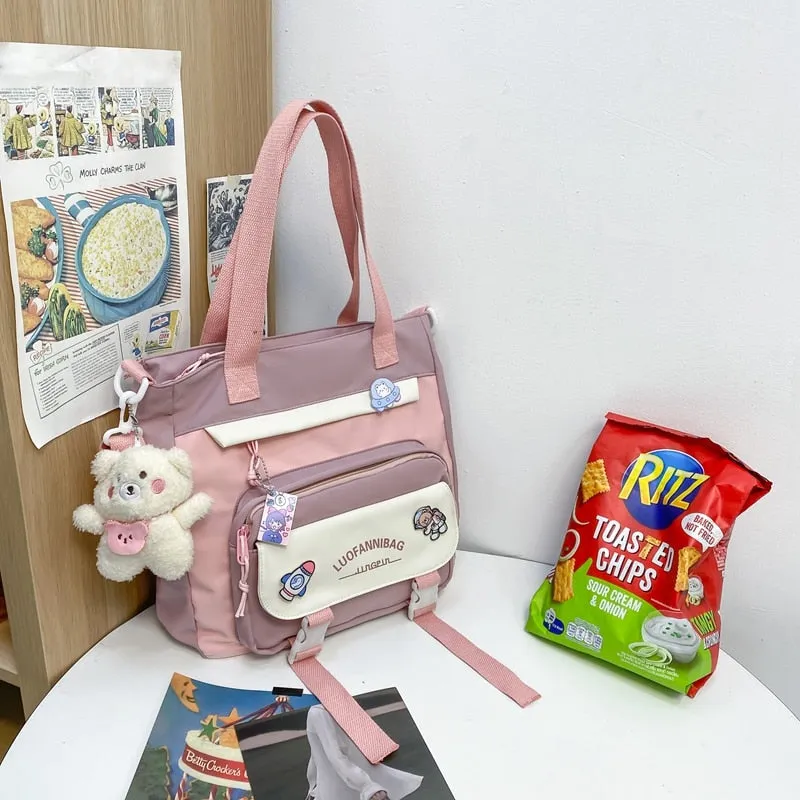 BACK TO SCHOOL  Fashion Women Backpack Cute Nylon Waterproof Set Bag Rucksack Teens Kawaii Bookbag for Girls Schoolbag Travel Mochila