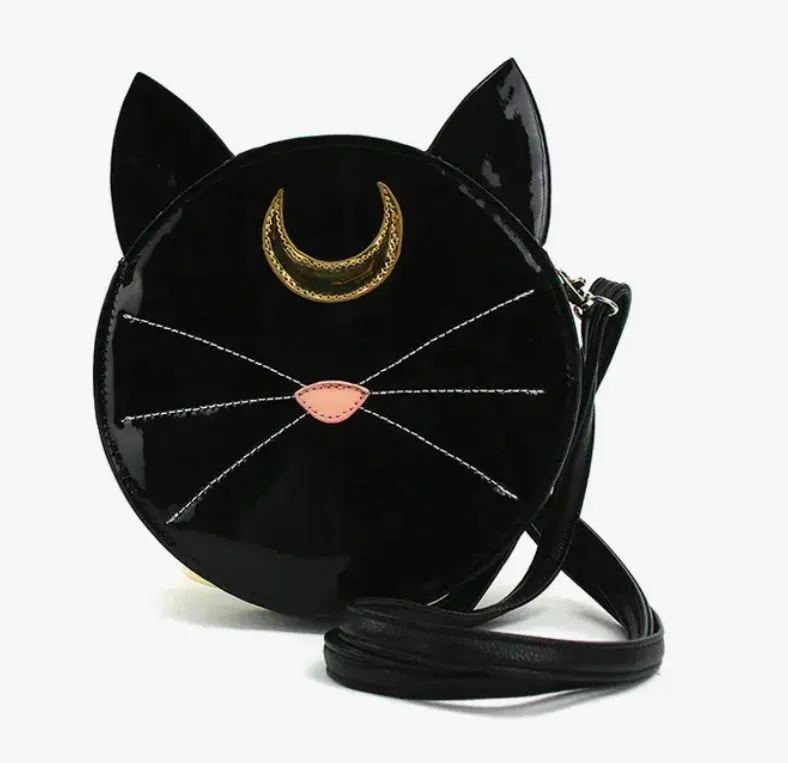 Bag - Mystical Black Cat Face Crossbody Bag