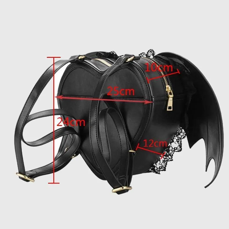 Bat Wings Leather Backpack