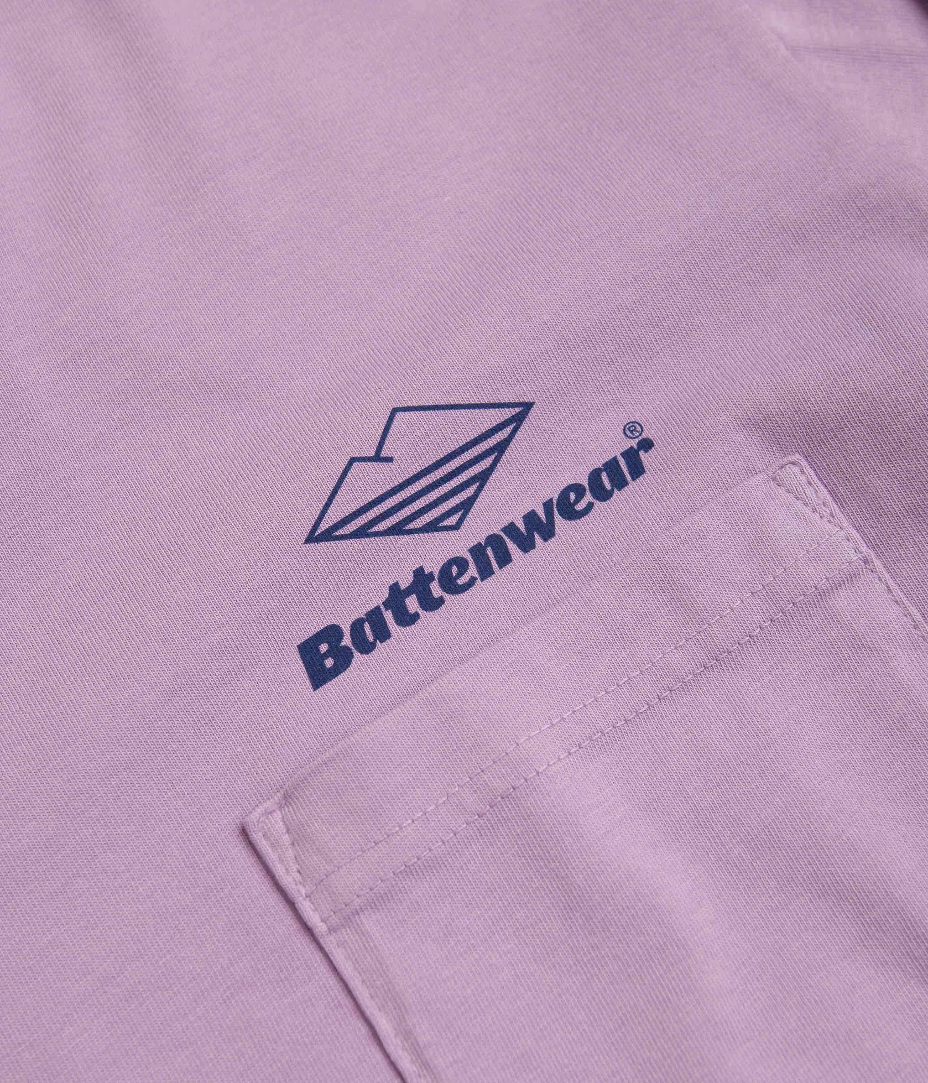 Battenwear Team Pocket Long Sleeve T-Shirt - Lavender