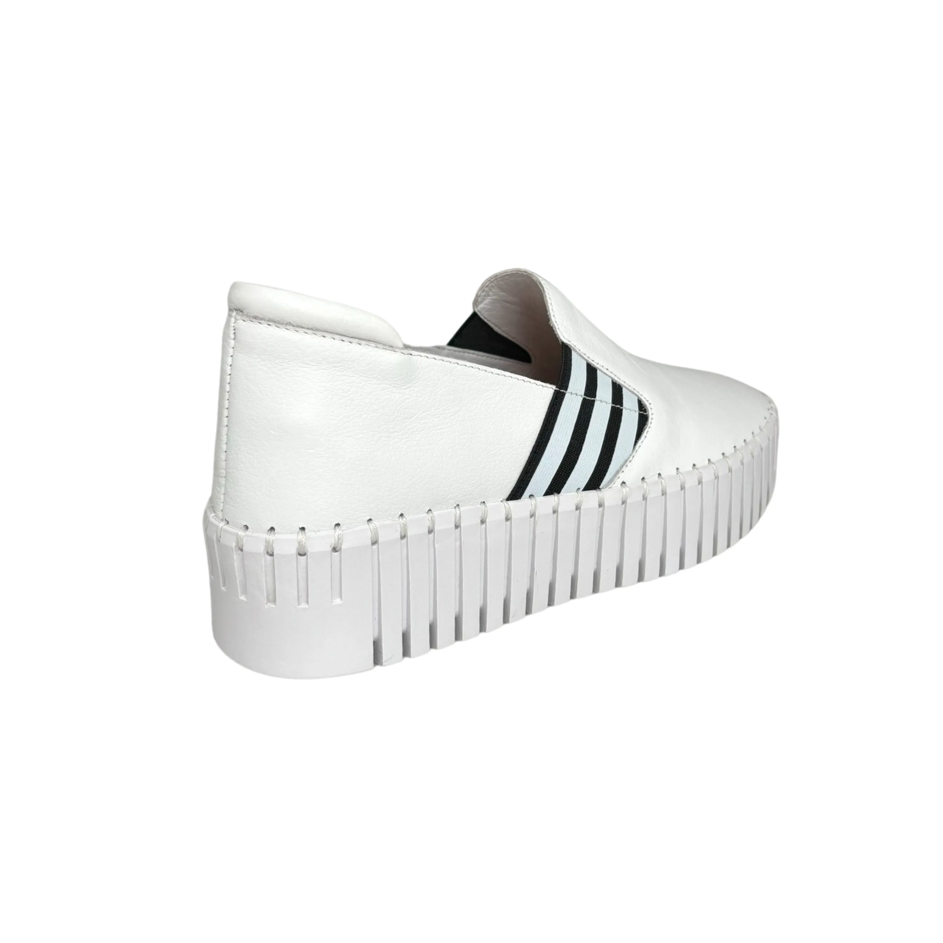 Becca White/Black Stripe Slip On