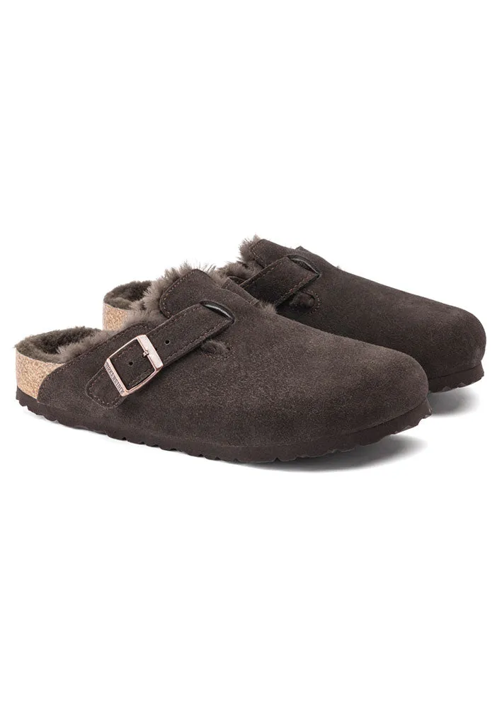 Birkenstock Boston Suede Shearling 1020529 Mocca