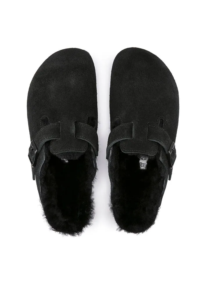 Birkenstock Boston Suede Shearling 259883 Black