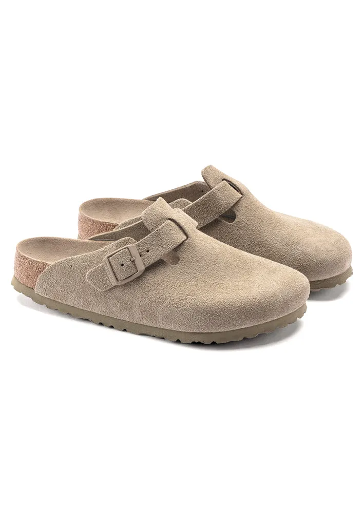 Birkenstock Boston Suede Soft Footbed 1019108 Faded Khaki