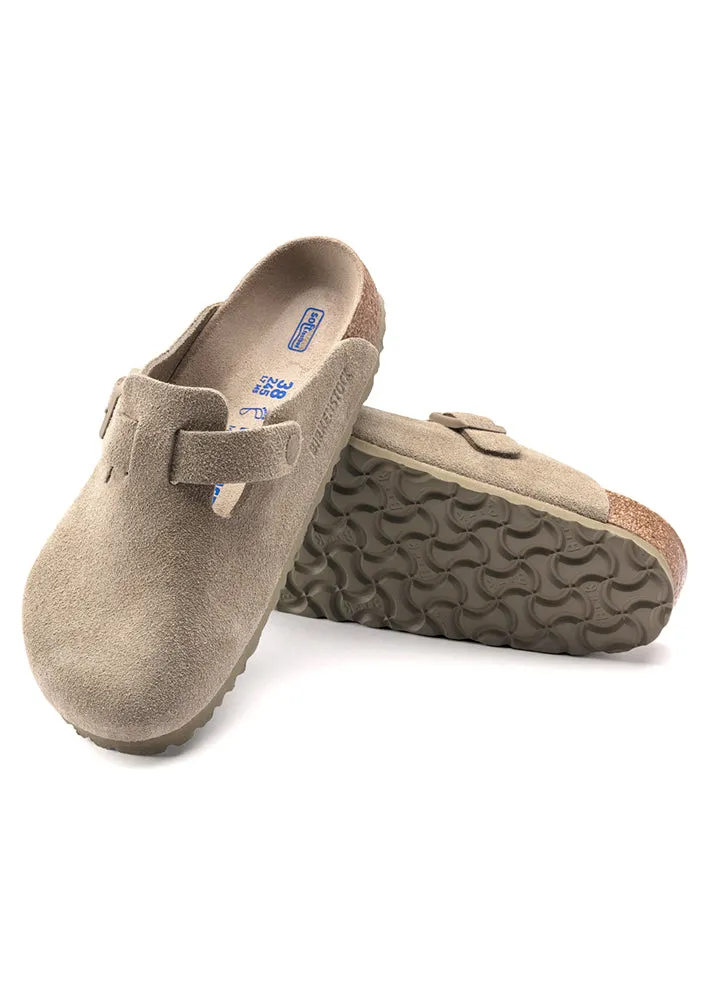 Birkenstock Boston Suede Soft Footbed 1019108 Faded Khaki