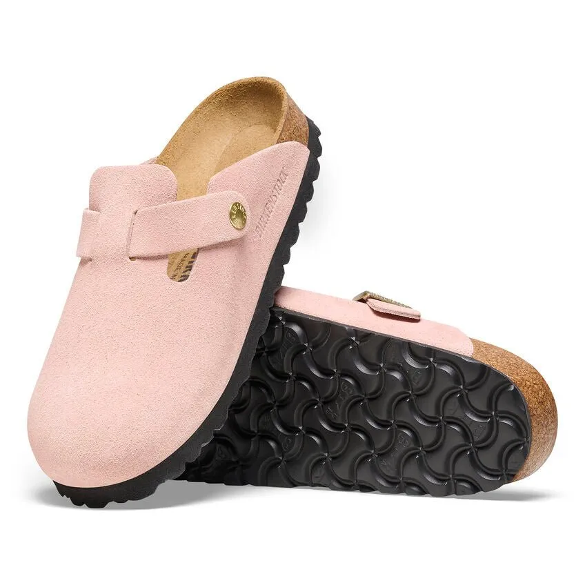 Birkenstock Women's Boston - Light Rose Suede