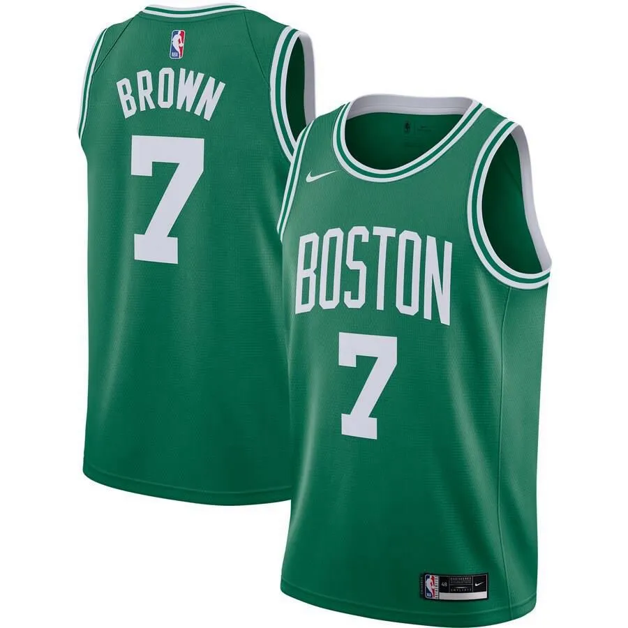 Boston Celtics Jaylen Brown Nike 2020-21 Swingman Icon Jersey Mens - Green | Ireland T9231X9