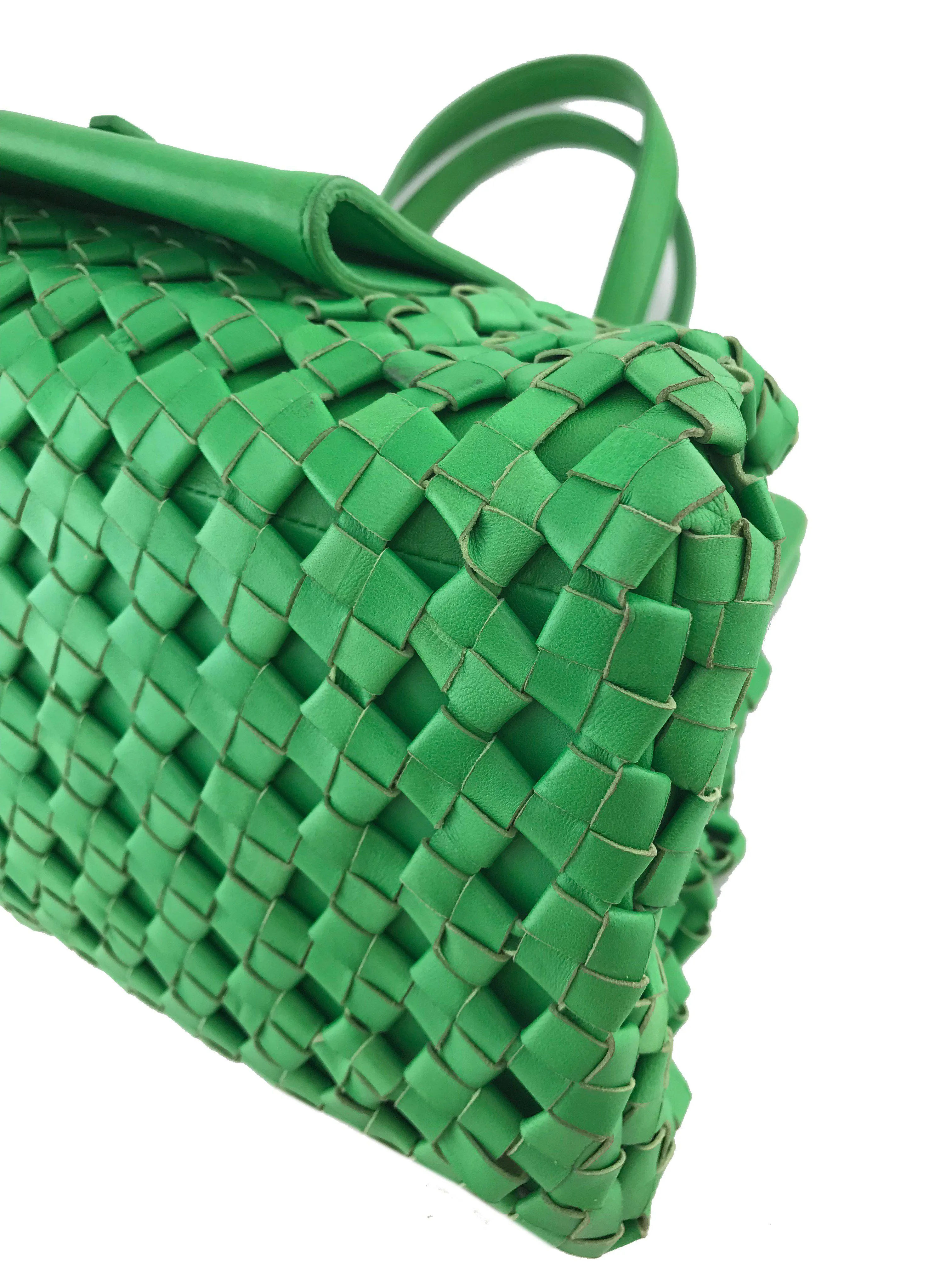 Bottega Veneta Limited Edition Woven Leather Framed Bag