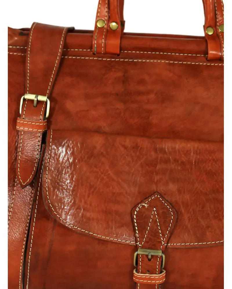 Brown Leather Travel Bag