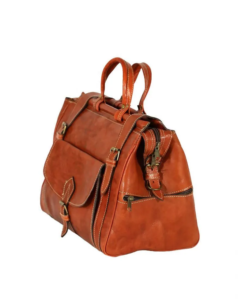 Brown Leather Travel Bag