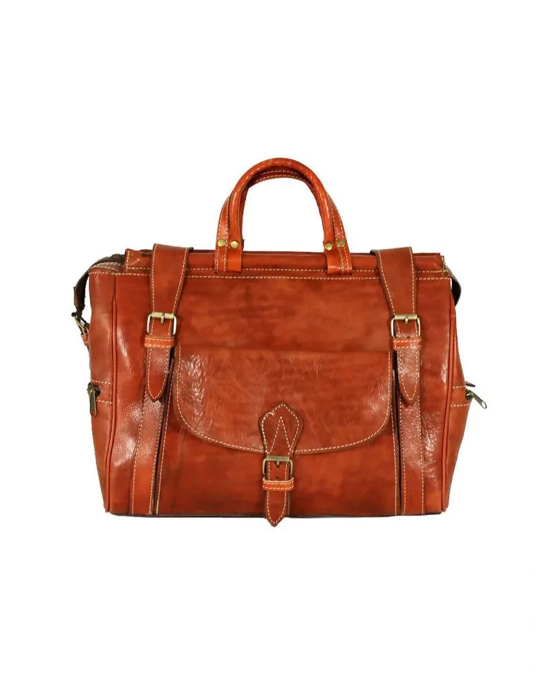 Brown Leather Travel Bag