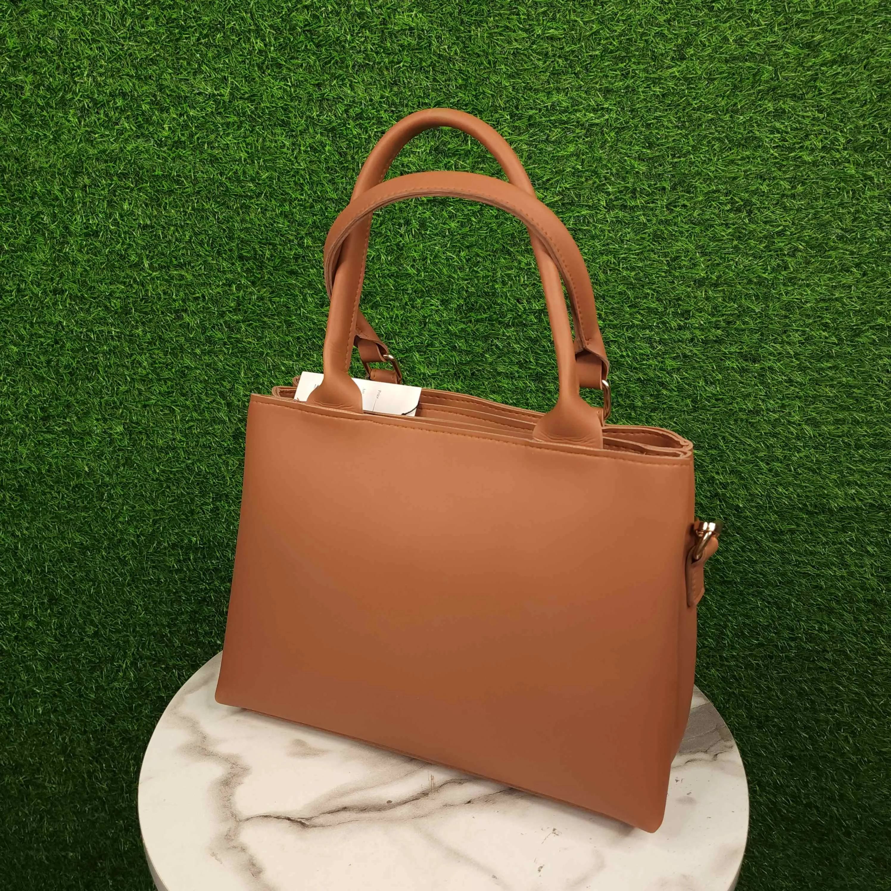 Camel Three Zip Handbags