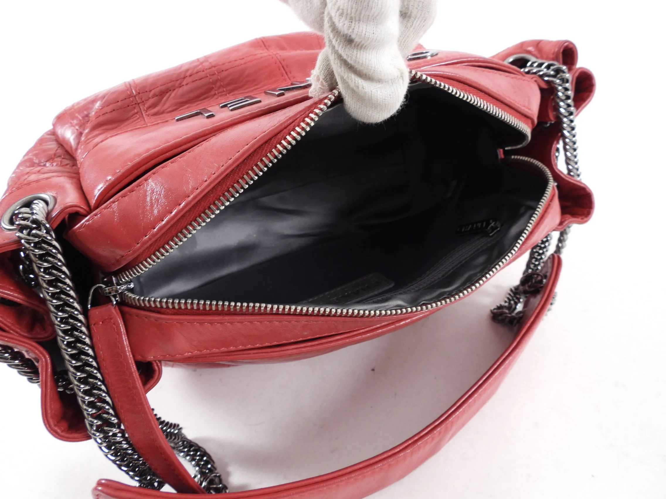 Chanel Cherry Red LAX Accordion Bag