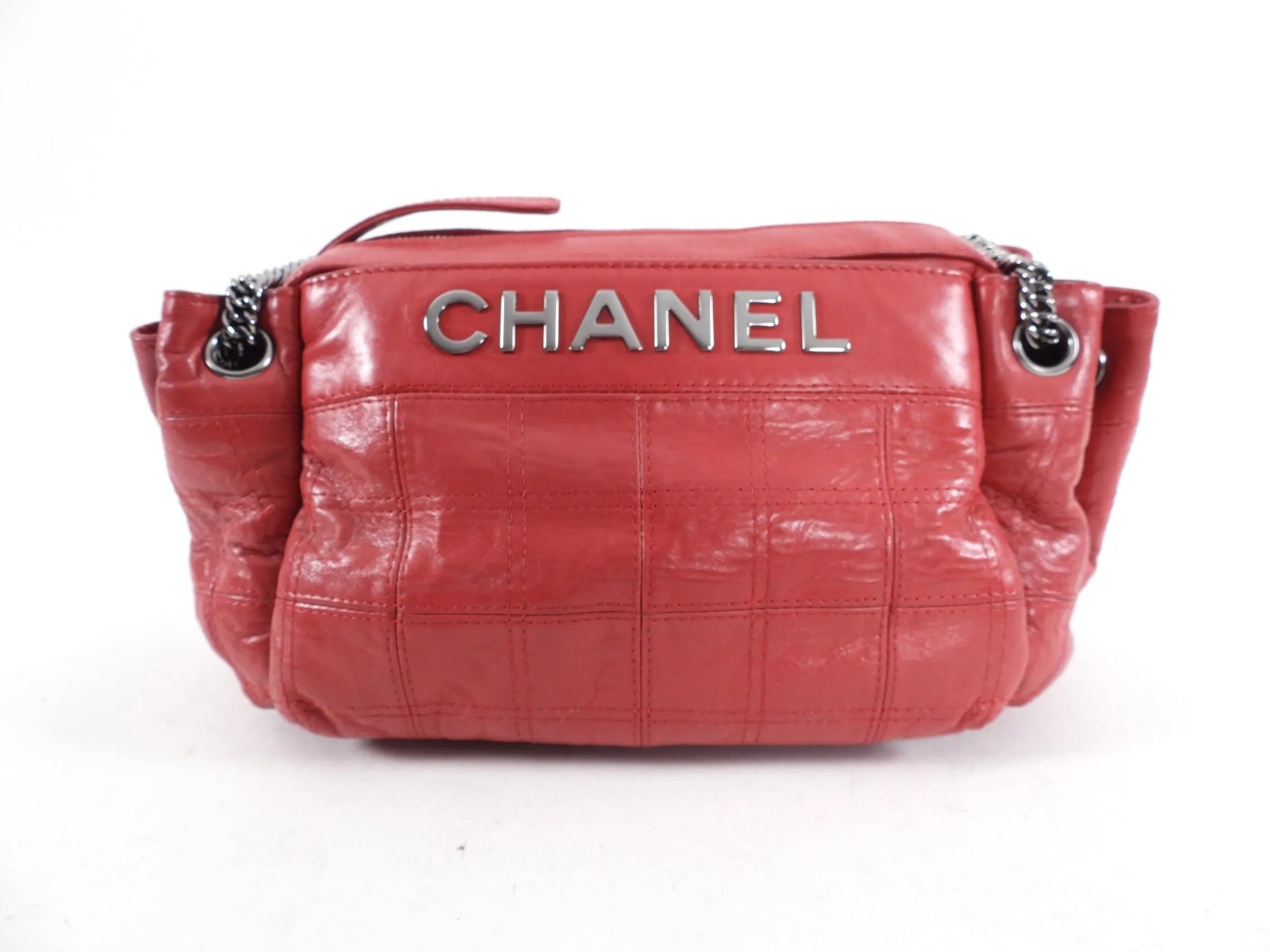 Chanel Cherry Red LAX Accordion Bag