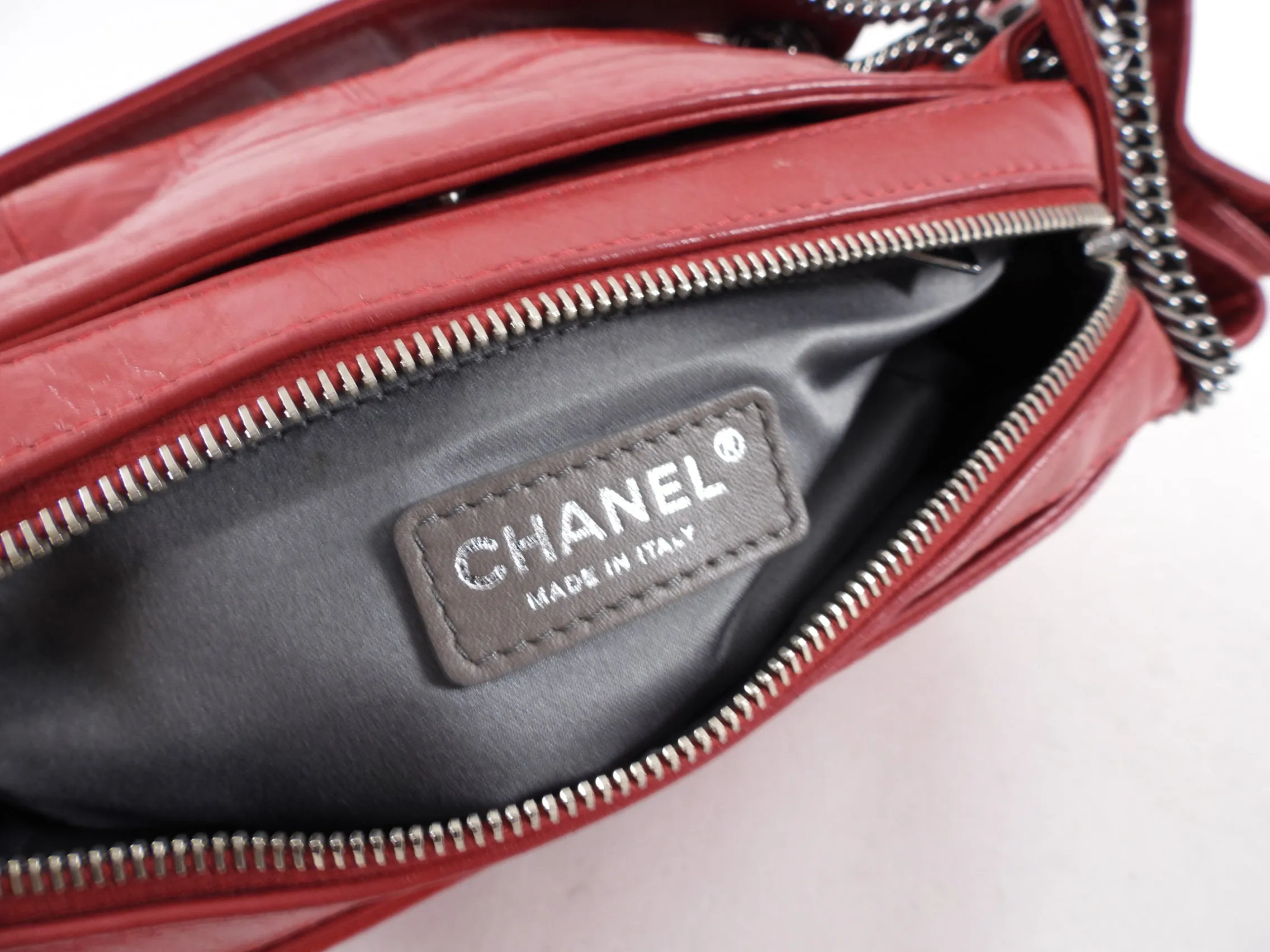 Chanel Cherry Red LAX Accordion Bag