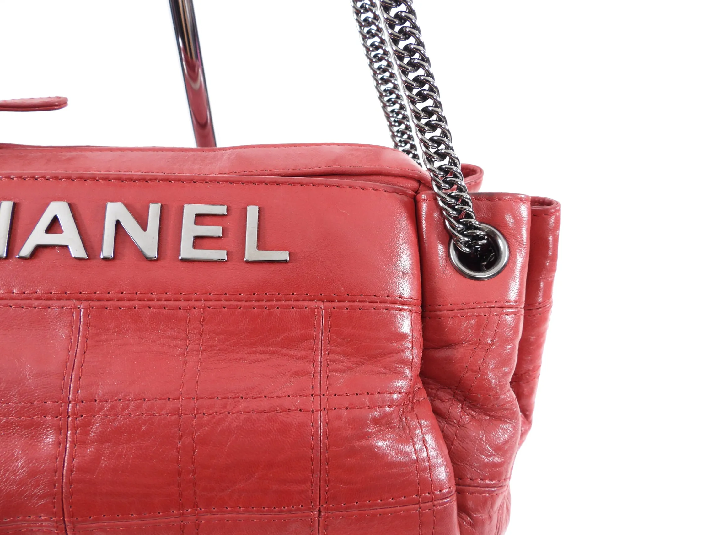 Chanel Cherry Red LAX Accordion Bag