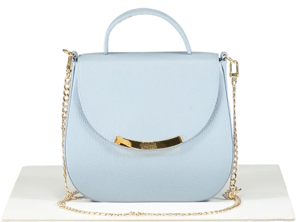 Charlotte Elizabeth Blue Bloomsbury Crossbody Handbag with chain strap