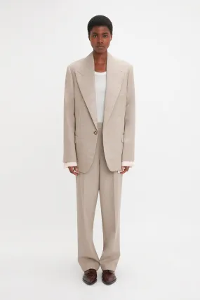 Darted Sleeve Tailored Jacket In Sesame