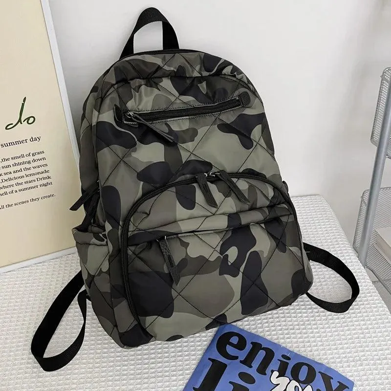 DB1247 Cool Backpack - Camouflage Waterproof Multi Pocket Travel Bag