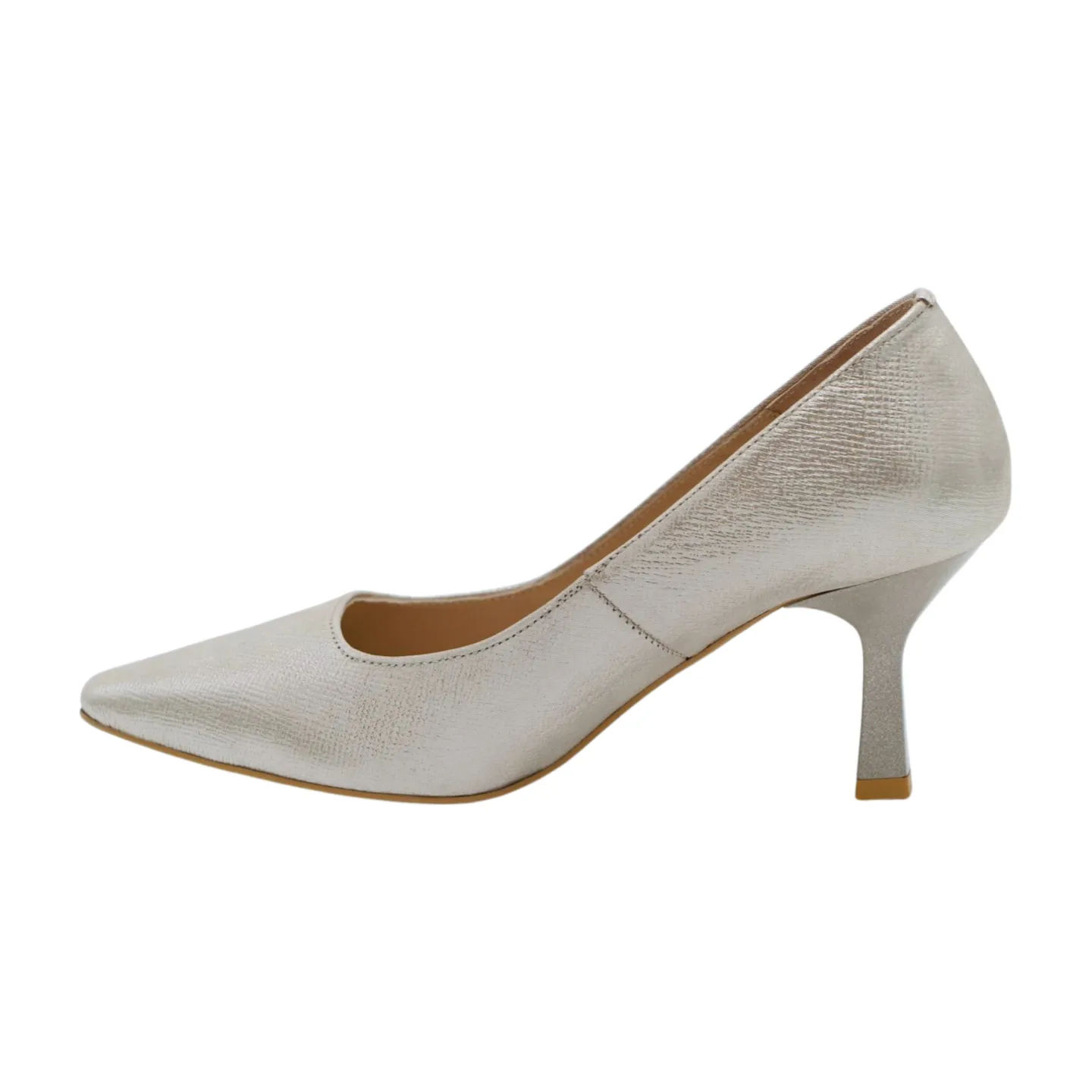 FABUCCI Silver Shimmer Court shoe