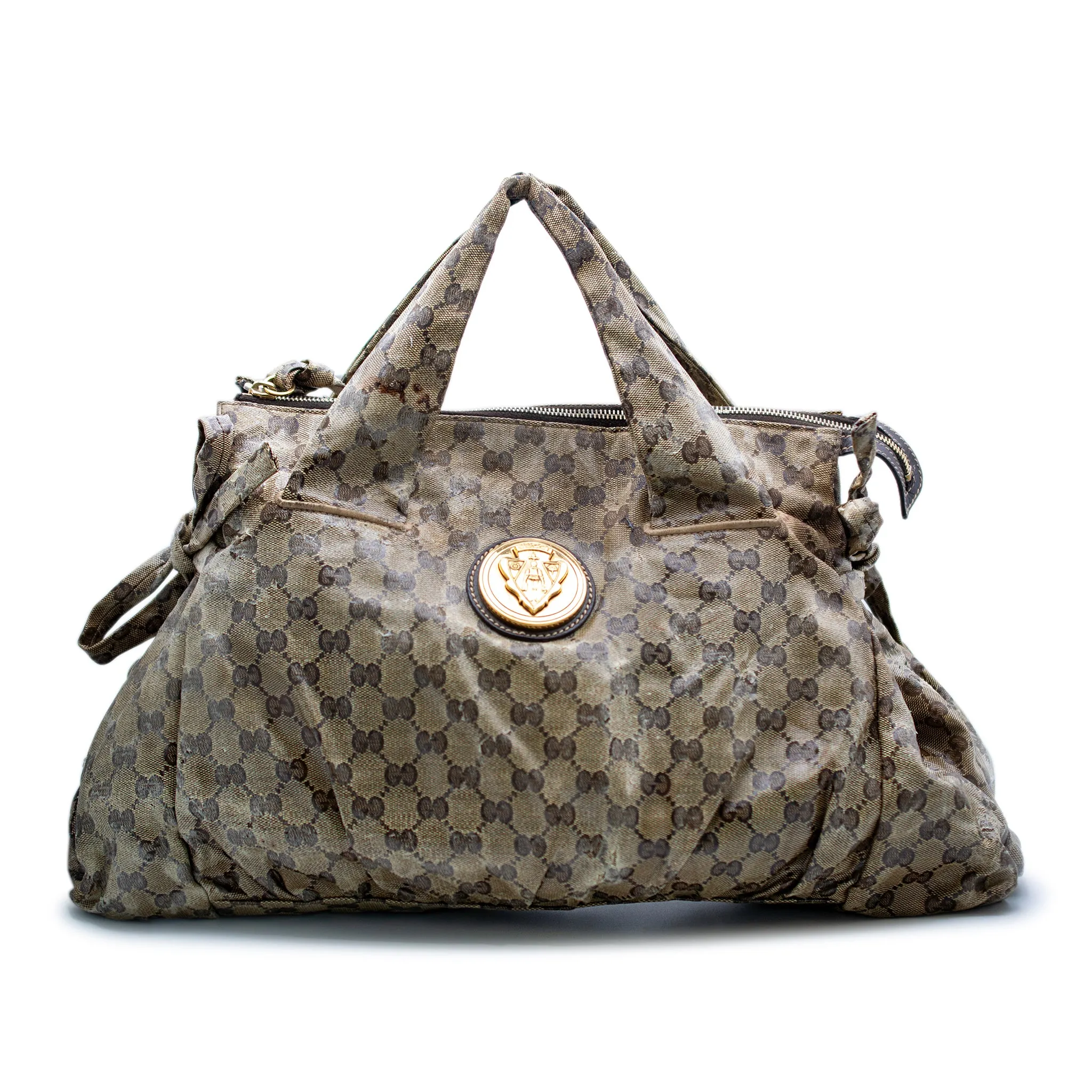 Gucci Gg Hysteria Tote Beige Leather Ladies Handbag