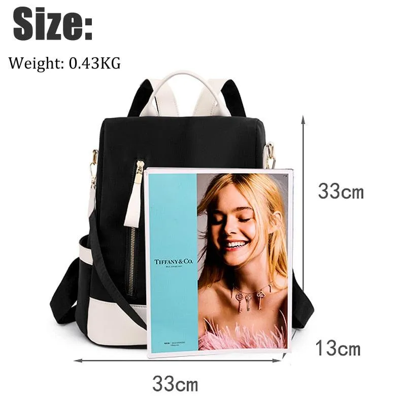 GZ223 Women's Cool Waterproof Oxford Anti-theft Shoulder Bag Backpack