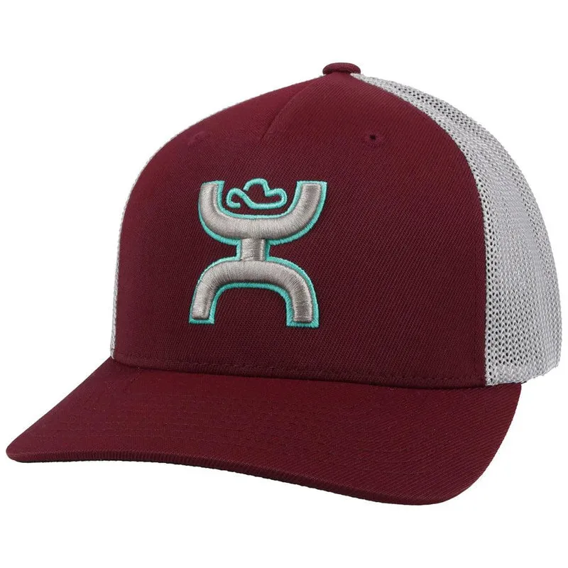 Hooey Youth Coach Maroon/Grey Cap