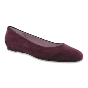 Lacey Plum Croc Suede