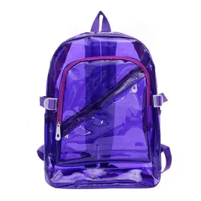 Large 6 Color Clear Waterproof School Backpack