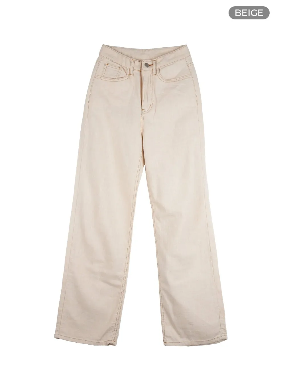 Linen Cotton Straight Pants OU419