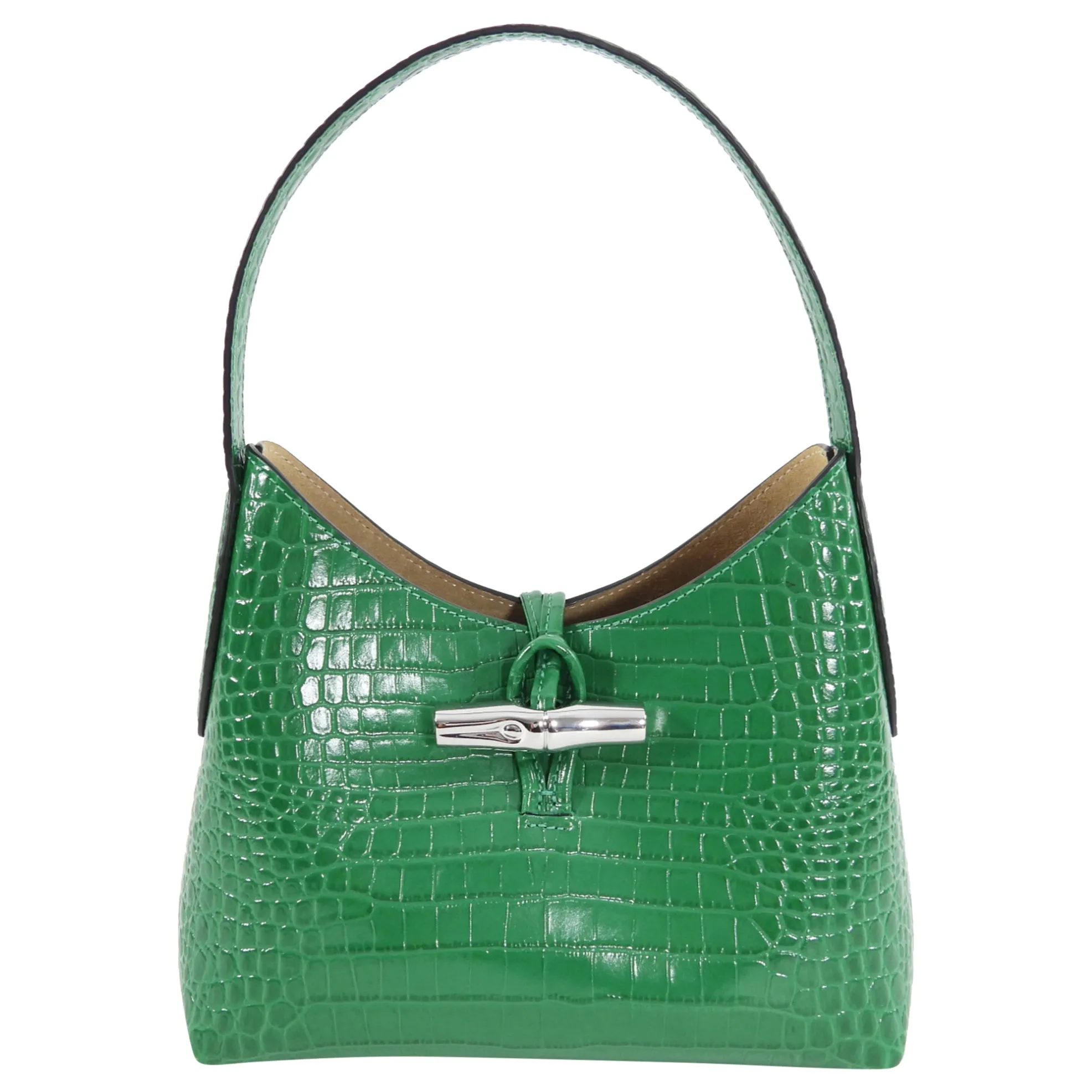 Longchamp XS Roseau Croc-Embossed Shoulder Bag