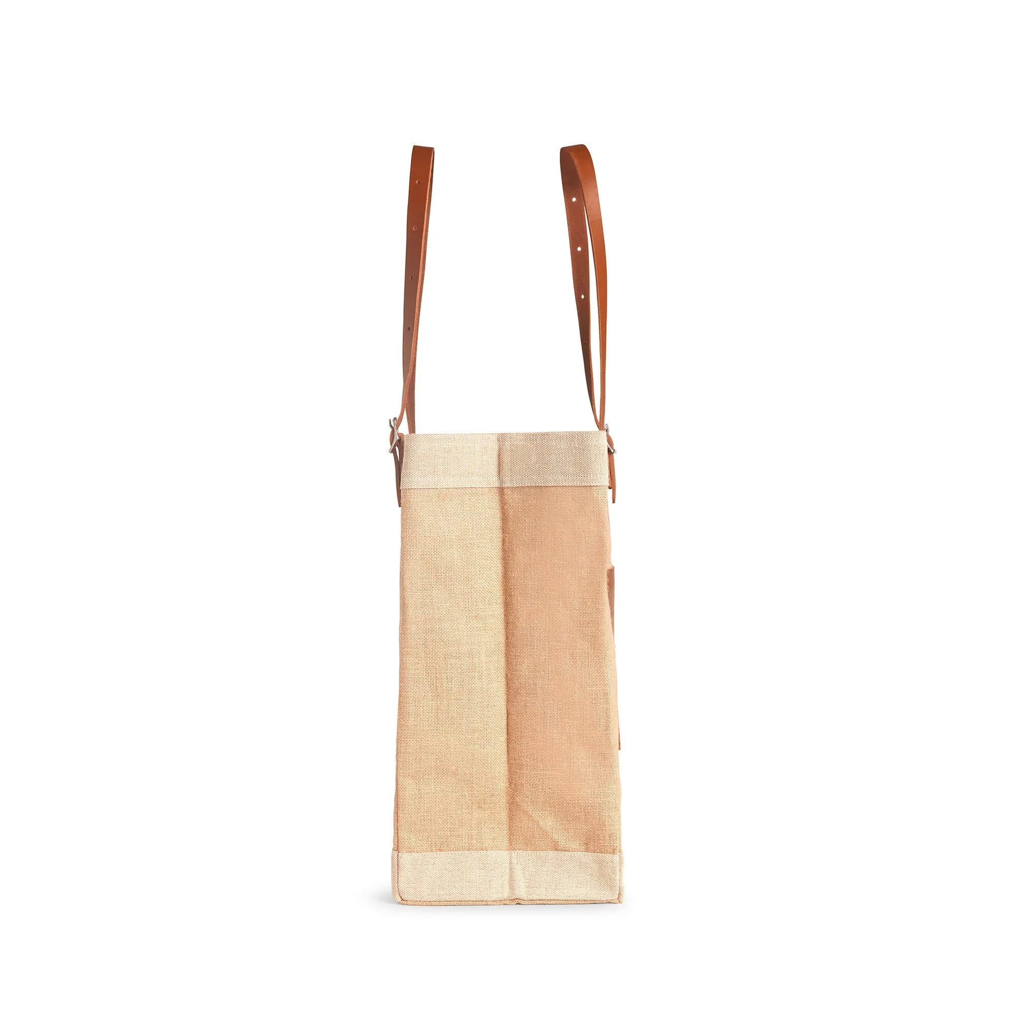 Market Bag in Natural with Adjustable Handle “Alphabet Collection”