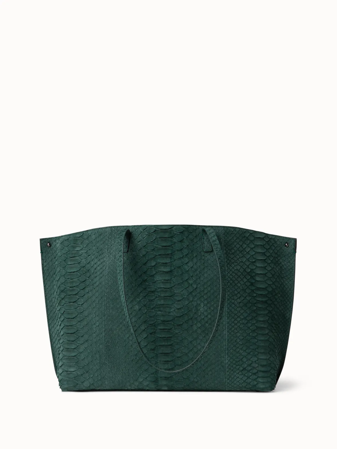 Medium Shoulder Bag in Python Nubuck Leather