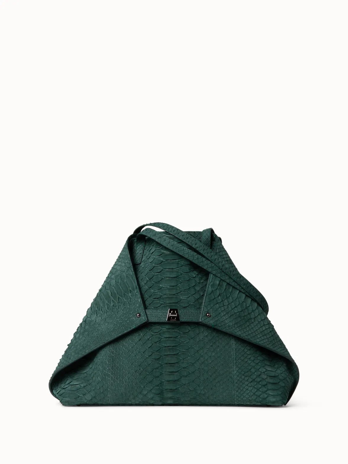 Medium Shoulder Bag in Python Nubuck Leather