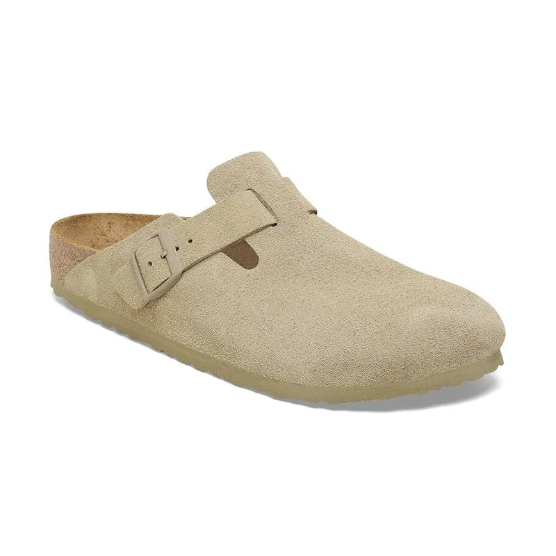 Men's Boston Faded Khaki Suede