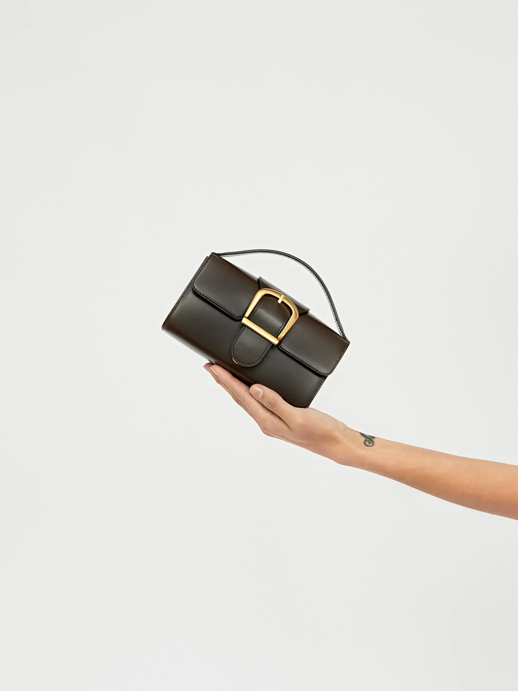 Mini Satchel With Flat Handle