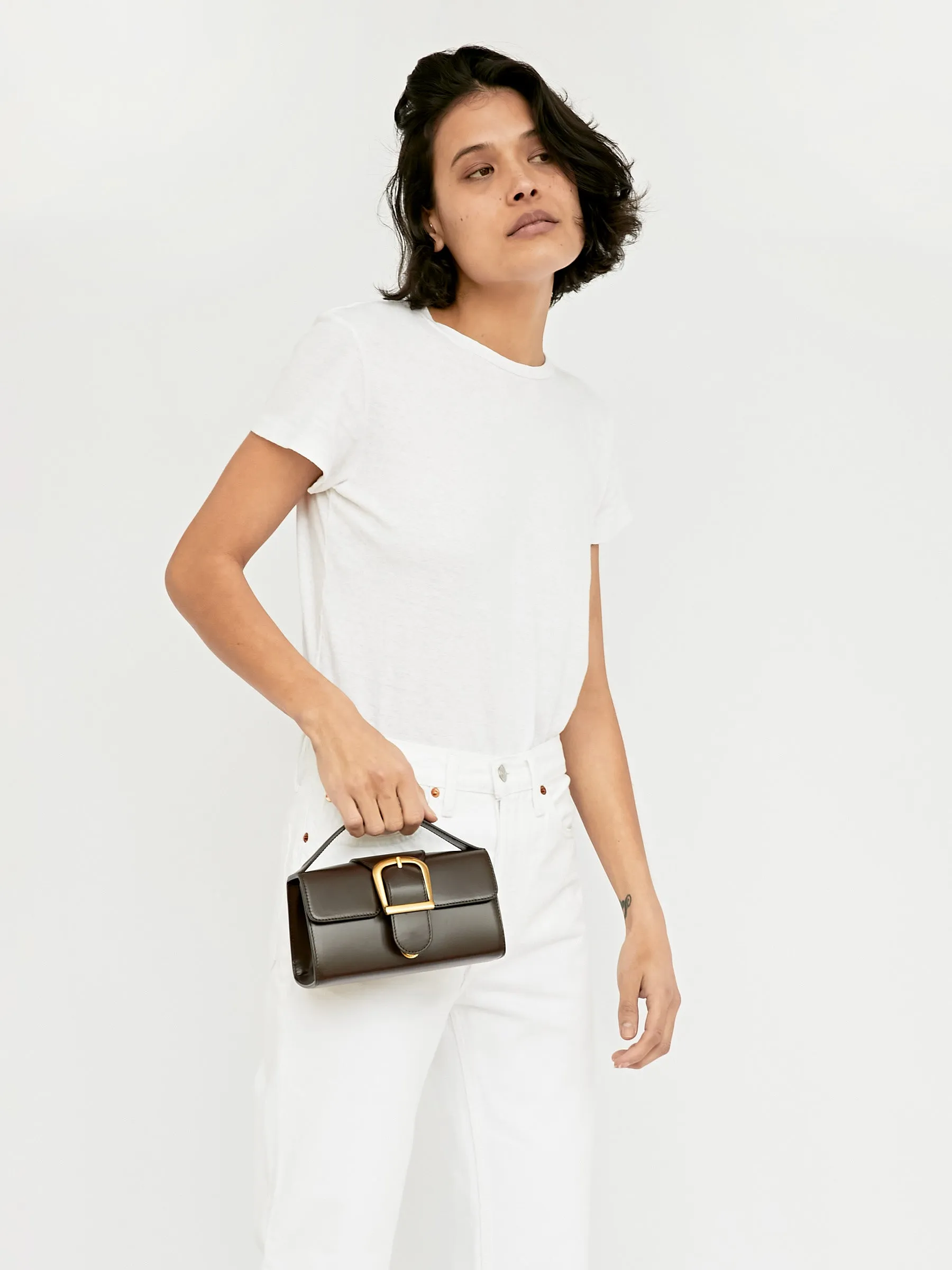 Mini Satchel With Flat Handle