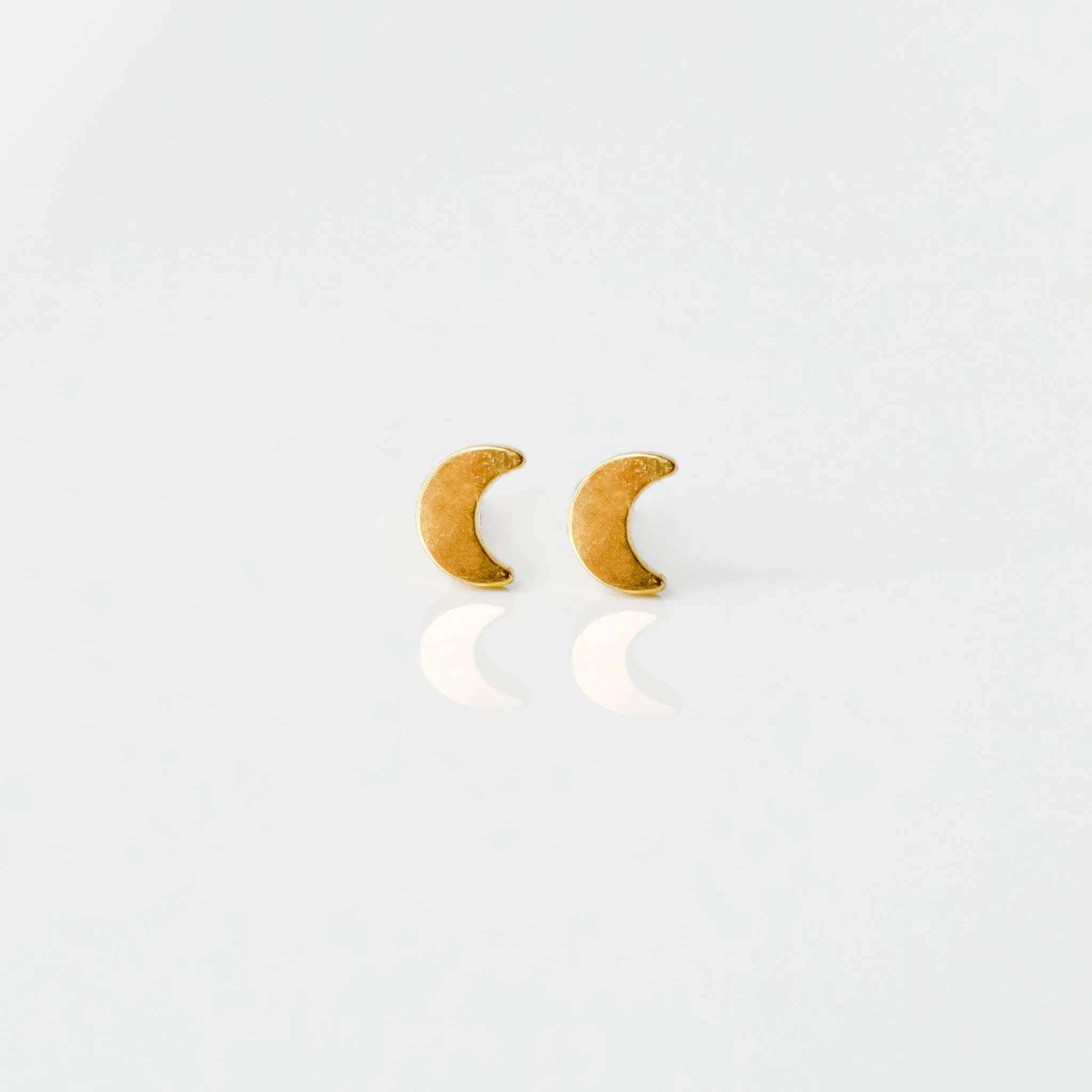 Moon Flat Back Sleeper Earrings