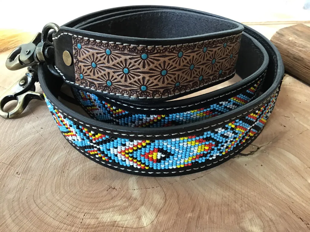 Myra Bag Cross Body Strap Beaded and Tooled