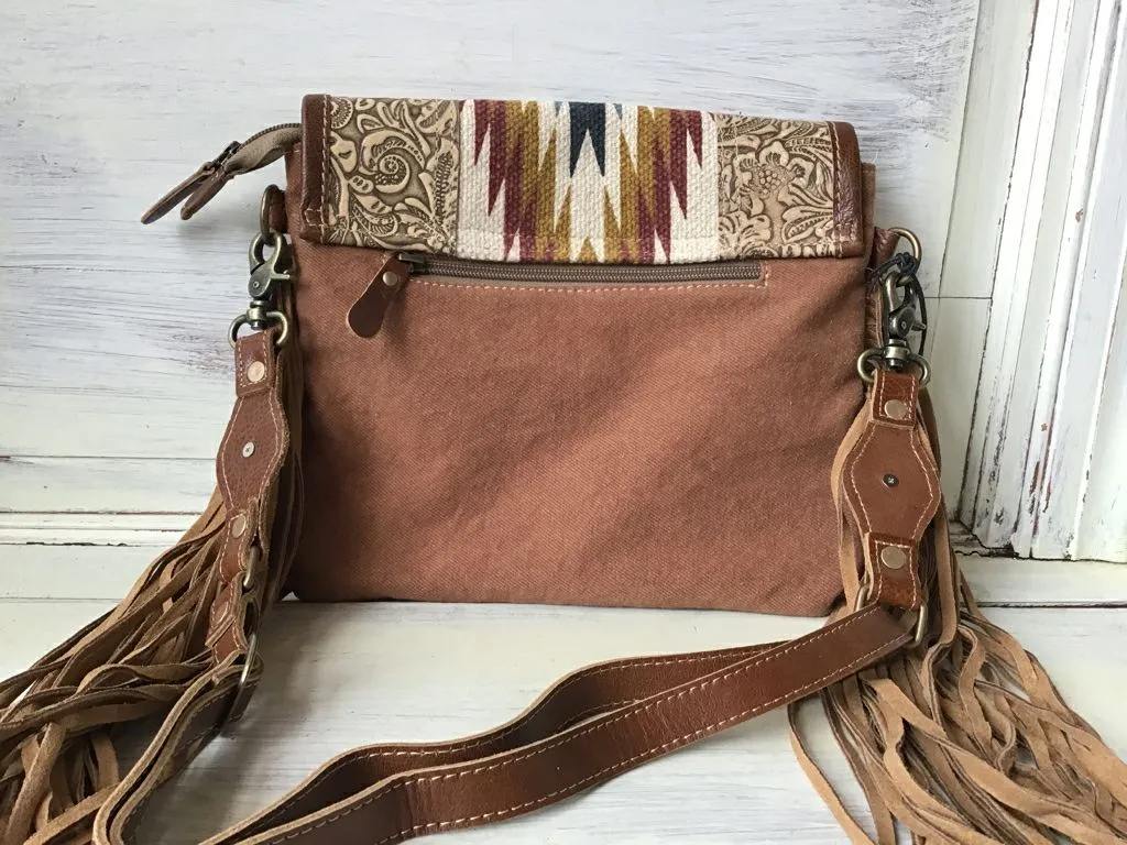 Myra Tooled Blanket Fringed Crossbody